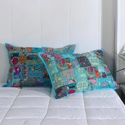 handicraft-palace Set of 2 Cotton Khambadia Embroidered Pillow Covers 24" x 16"-picture-21