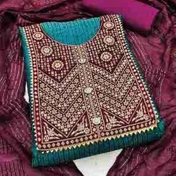 svaraa Women Embroidery Unstitched Dress Material-picture-32