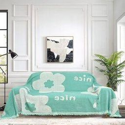 cortina eyelet curtain Floral Print 3-Seater Reversible Sofa Cover-picture-11