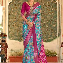 ri-wah Woven Saree with Contrast Border-picture-48