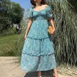 jomo fomo Floral Print Tiered Dress-picture-21