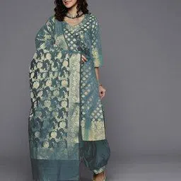 chhabra 555 Floral Woven 3-Piece Unstitched Dress Material-picture-30