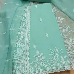  Women Embroidery Unstitched Dress Material-image-12