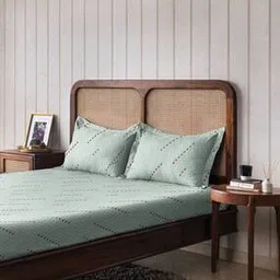 the happy pod 150 TC Printed King-Size Bedsheet with Pillow Covers-picture-37