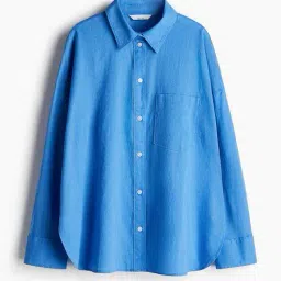 h&m Oversized Fit Linen Shirt image 1