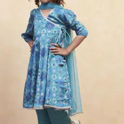 biba Girls Cotton Kurta Suit Set image 1