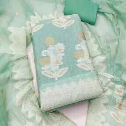 svaraa Women Floral Pattern 3-Piece Unstitched Dress Material-picture-46