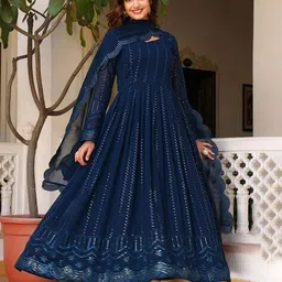wedani Women Embroidered Anarkali Kurta Set image 1