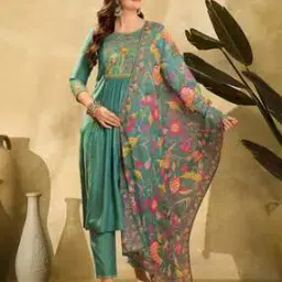 kvs fab Women Embroidery A-Line Kurta Set-picture-35