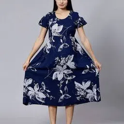 nightspree Women Floral Print Fit & Flare Dress-picture-15