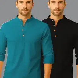vida loca Men Slim Fit Short Kurta-picture-21