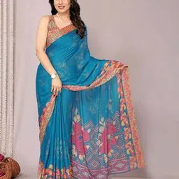 mirchi fashion Women Saree with Blouse Piece-picture-46