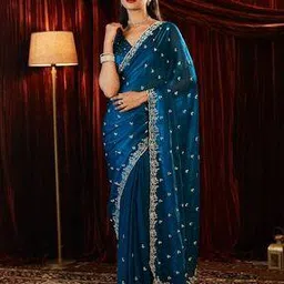 tanuka Women Silk Saree with Embellished Border-picture-47