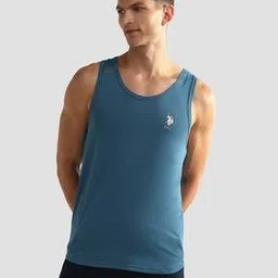 u.s. polo assn. Men Scoop-Neck Sleeveless Vest with Logo Print-picture-28