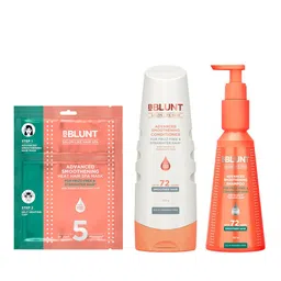 BBLUNT Advanced Smoothening Shampoo 300ml + Heat Hair Spa Mask 70g + Conditioner 250g image 1
