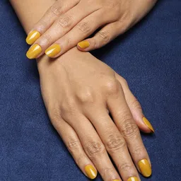 LICK 24 Pcs Artificial Nails Extension Reusable Acrylic Nails - Mustard Yellow image 5