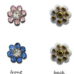 Comet Busters Pack Of 2 Gold Plated Stone Studded Floral Non Piercing Ear Stickers image 2