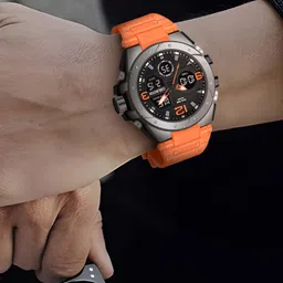 CARLINGTON Men Analogue Chronograph Watch Endurance 9105 Orange image 4