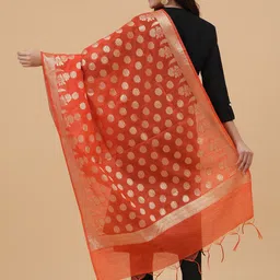 BANJARA INDIA Woven Design Dupatta with Zari image 4