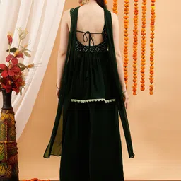 indo street Embellished Top & Palazzo image 4