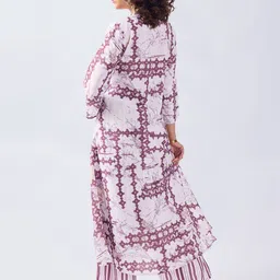 TOOCHKI Ajrakh Printed V-Neck Tunic With Palazzos Co-Ords image 5