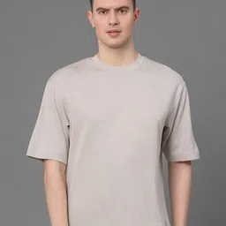 Red Tape Round Neck Drop-Shoulder Sleeves Antimicrobial Oversized T-shirt image 1