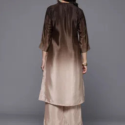 Varanga Ombre Sequinned Mandarin Collar Kurta With Palazzos image 5