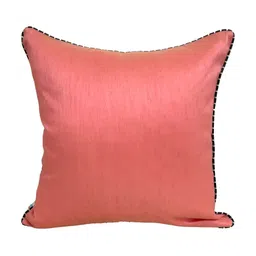 TARA- Sparkling Homes Pink & Green Set of 2 Embroidered Square Cushion Covers image 5