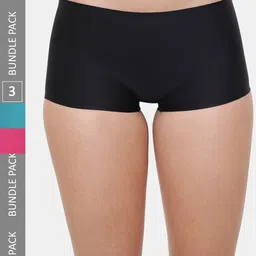 Amour Secret Women Pack Of 3 Anti Odour Seamless Boy Short Briefs-picture-34