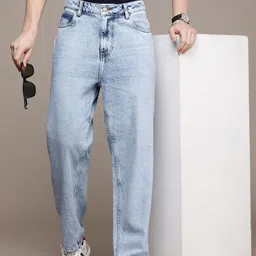 French Connection Men Pure Cotton Loose Fit Heavy Fade Mid-Rise Jeans-image-99