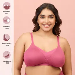 Nykd By Nykaa Infinity Edge Perfect Shaping Padded Non Wired T-Shirt Bra NYB202 Rose image 2