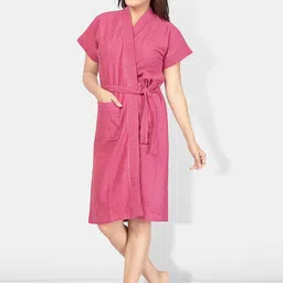 Be You Women Cotton Anti-bacterial Super Soft Bath Robe With Belt-image-91