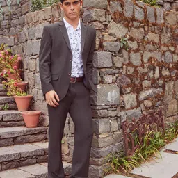 Crimsoune Club Men Single-Breasted Slim-Fit 2 Piece Formal Suits-picture-18