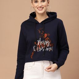 KASSUALLY Women Deep Navy Blue Typography Christmas Update Sweatshirt-picture-16