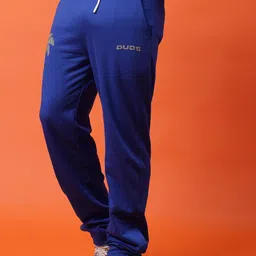 WEARDUDS Men Self Design Cotton Relaxed Fit Track Pants image 2