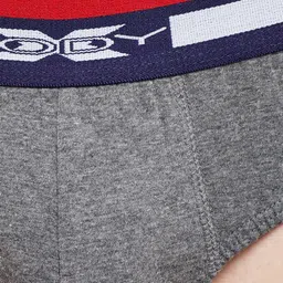 BODYX Men Pack Of 2 Low-Rise Cotton Briefs BX12B-Steel-Grey-2PCS-S image 5