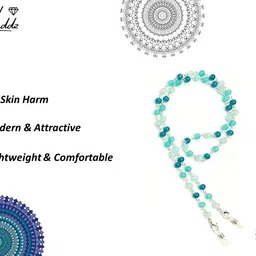 heddz Lightweight Glass Beads Spectacle Chain For Women Spectacle Chain Lanyard String for Eyewear Frames, Specs, Glasses, Sunglasses, Goggles and Eyeglasses (Turquoise) image 3