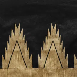 Saree mall Black & Beige Solid Saree image 3