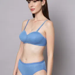 Aamarsh Mid-Rise Cotton Lightly Padded Bra & Mid-Rise Brief image 5