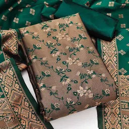 SHADOW & SAINING Floral Woven Design Unstitched Dress Material-picture-33