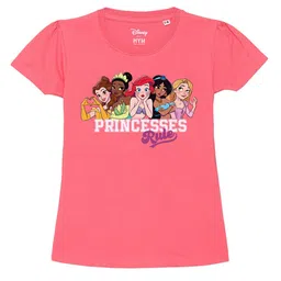 Wear Your Mind Girls Disney Princess Printed Pure Cotton T-shirt image 1