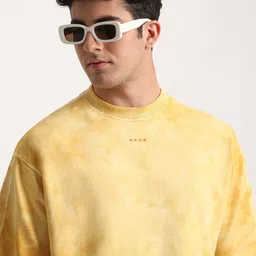 THE BEAR HOUSE Men Tie & Dye Loose Fit Cotton Round Neck T-Shirt-picture-27
