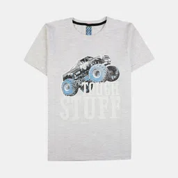 V-Mart Boys Printed Round Neck Cotton T-shirt image 1