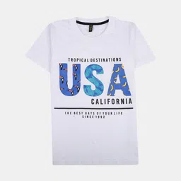 V-Mart Boys Varsity Printed Round Neck Cotton T-shirt-picture-25