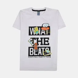 V-Mart Boys Typography Printed Cotton T-shirt image 1