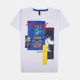 V-Mart Boys Printed Round Neck Cotton T-shirt image 1