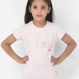 Crimsoune Club Girls Pink & delicacy Typography Printed Slim Fit T-shirt-picture-11