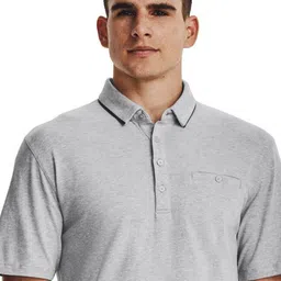 UNDER ARMOUR Luxe Heather Polo Collar T-Shirt image 2
