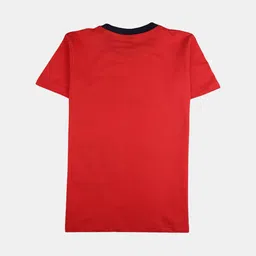 V-Mart Boys Red Typography Printed Cotton T-shirt image 2