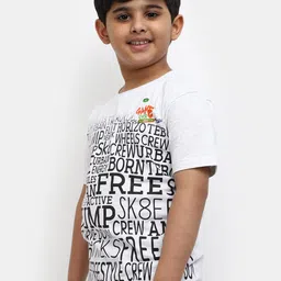 V-Mart Boys Typography Round Neck Cotton T-shirt image 3